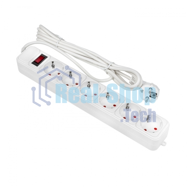 Сетевой фильтр EKF UFP10-375-6-03 6x3 м 10А/2,2 кВт с выкл. c/з ПВС 3х0,75 Блокбастер EKF PROxima