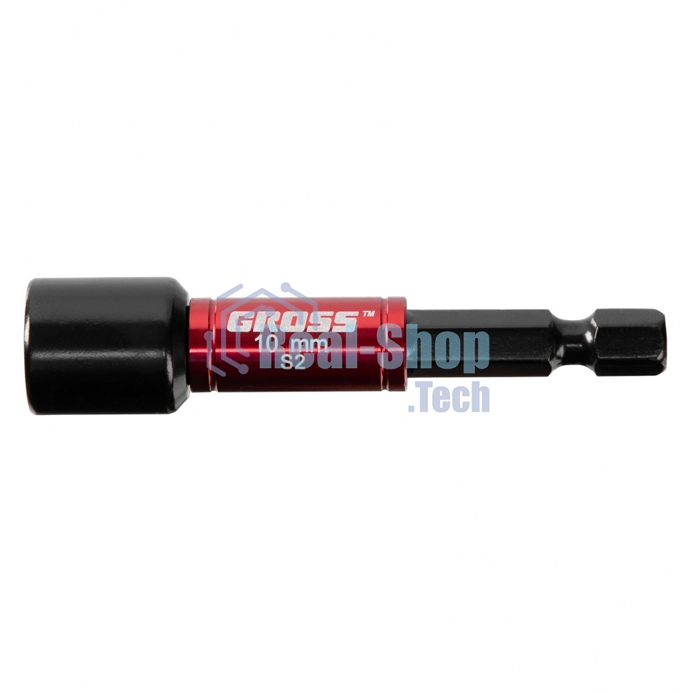 Бита с торцевой головкой GROSS, магнит. Nut-Driver, 10 мм, S2Gross 11619