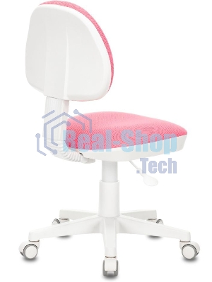 Кресло детское Бюрократ KD-3, на колесиках, ткань, розовый