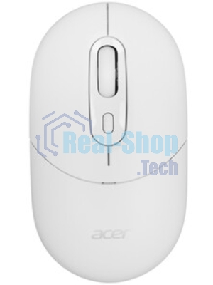 Мышь беспроводная Acer OMR301 белый, 1600 dpi, радиоканал, Bluetooth, USB, кнопки - 4