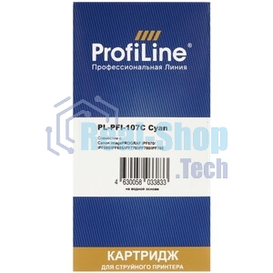 Картридж струйный ProfiLine PL-PFI-107C для принтеров Canon IPF670/IPF680/IPF685/IPF770/IPF780/IPF785 с чернилами Cyan