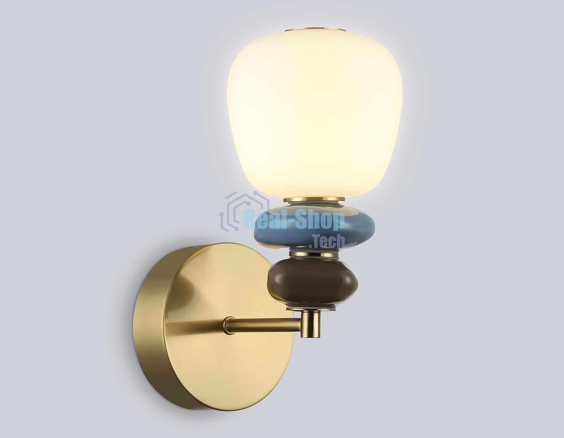 Настенный светильник Ambrella light LH53168 SB/WH бронза/белый 8W 3000K 140*225*300