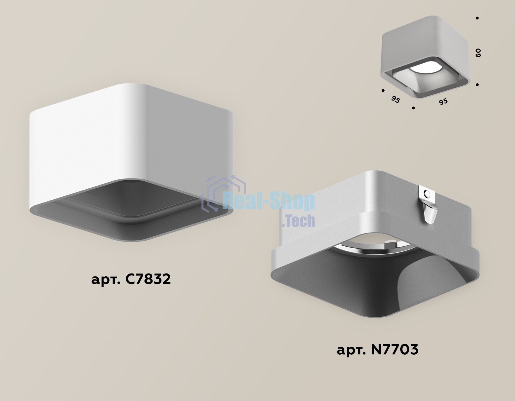 Светильник Ambrella Light XS7832003 SWH/SSL белый песок/серебро песок MR16 GU5.3 (C7832, N7703)