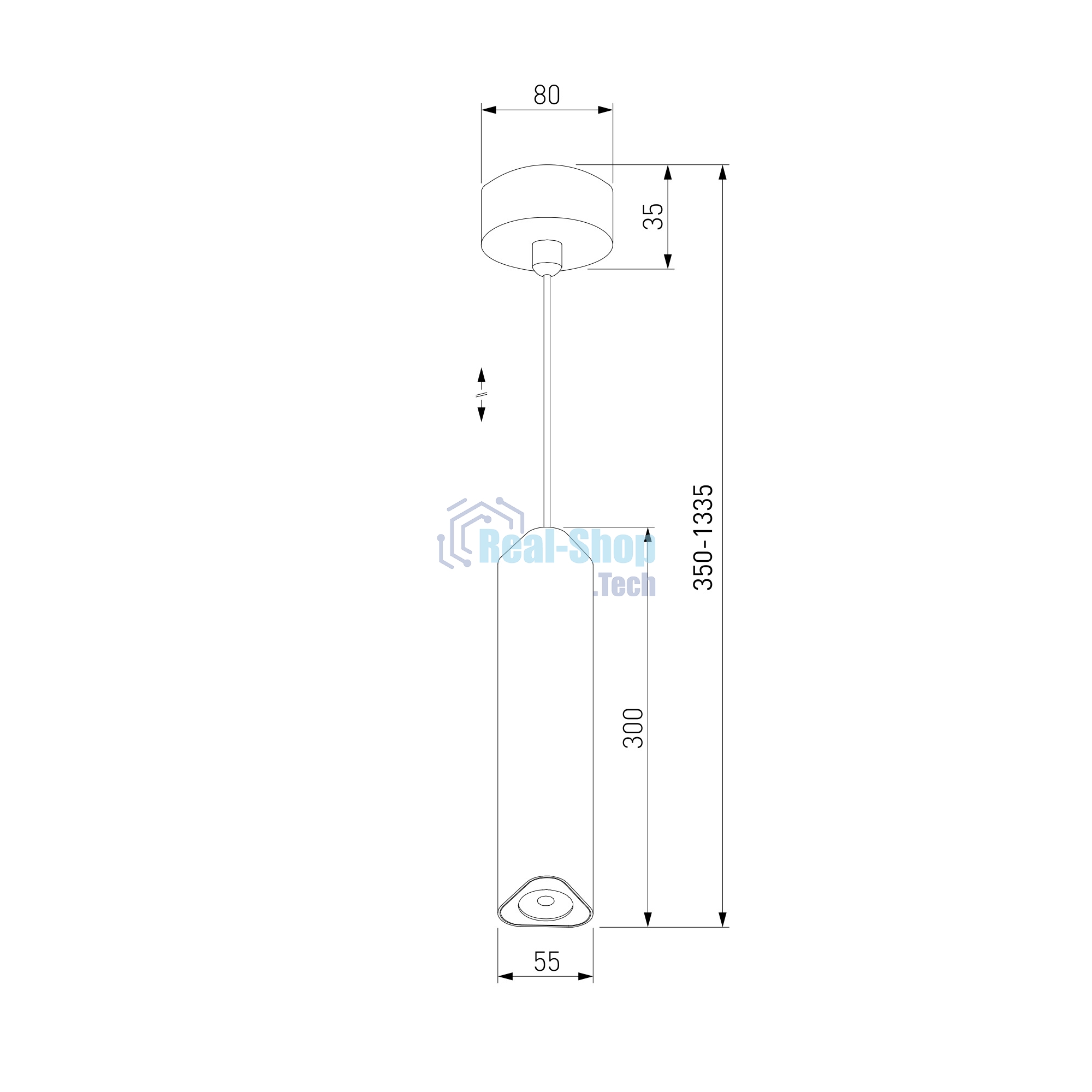 50310 LED 12W 4000K / Светильник подвесной светодиодный / черный
