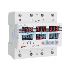 Трехфазное реле напряжения и тока с дисп. MRVA-3 63A EKF MRVA-3-63A EKF