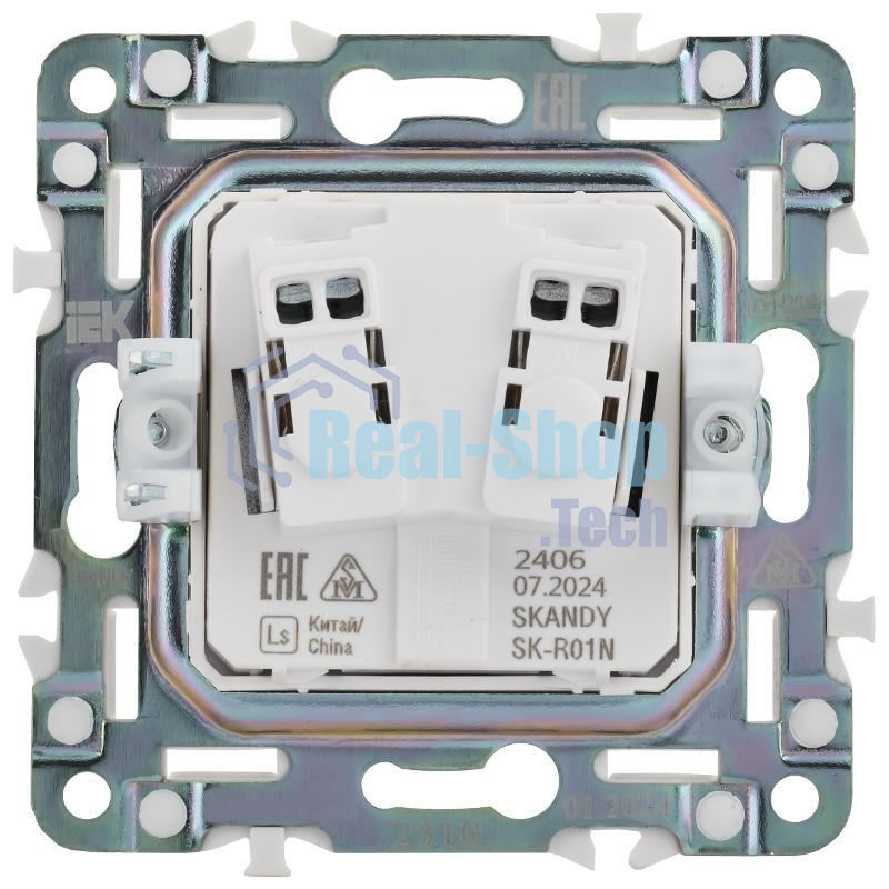 SKANDY Розетка без з/к с з/ш 10А SK-R01N никель | SK-R13-10-K50 | IEK
