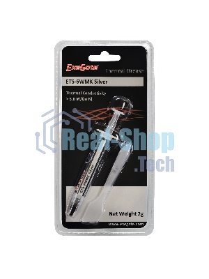 Термопаста ExeGate ETS-6WMK Silver, шприц с лопаткой, 2г