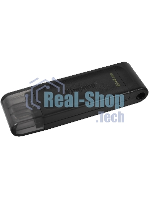 Флешка USB Kingston DataTraveler DT70 (DT70/64Gb), 64Gb, USB Type-C 3.2, R/W 70/45, черный