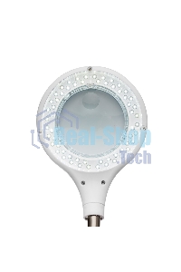 Лупа настольная 3D+12D Rexant с подсветкой 60 LED, прищепка, белая