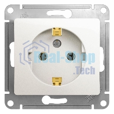 Механизм розетки 1-м Glossa 16А с заземл. перламутр SchE GSL000643