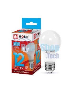 Лампа светодиодная LED-A60-VC 12Вт 230В E27 4000К 1080лм IN HOME 4690612020242