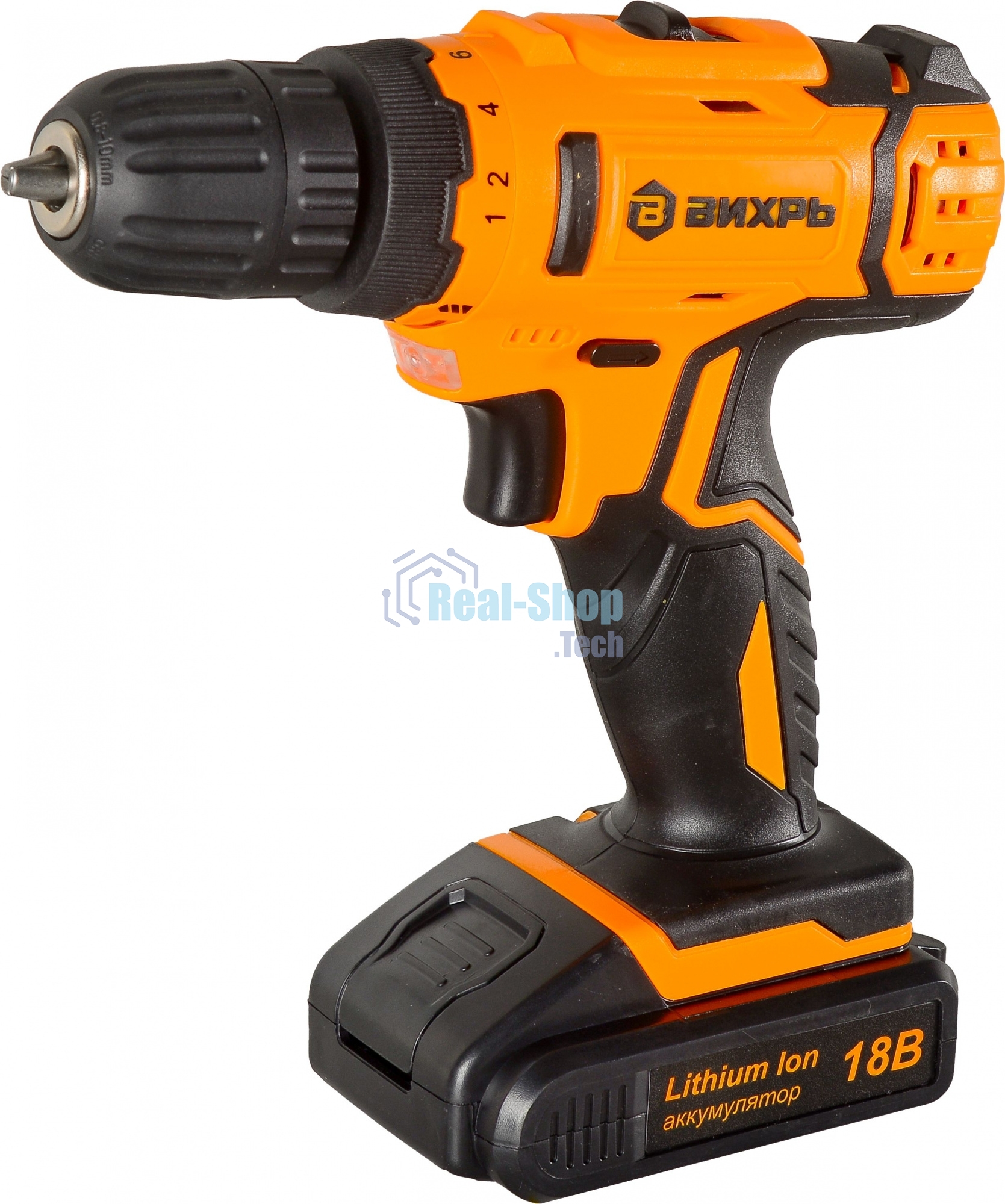 Дрель-шуруповерт аккумуляторная Вихрь ДА-18Л-2К/Б 72/14/22, Аккумуляторная, 18В, 2 АКБ, Кейс