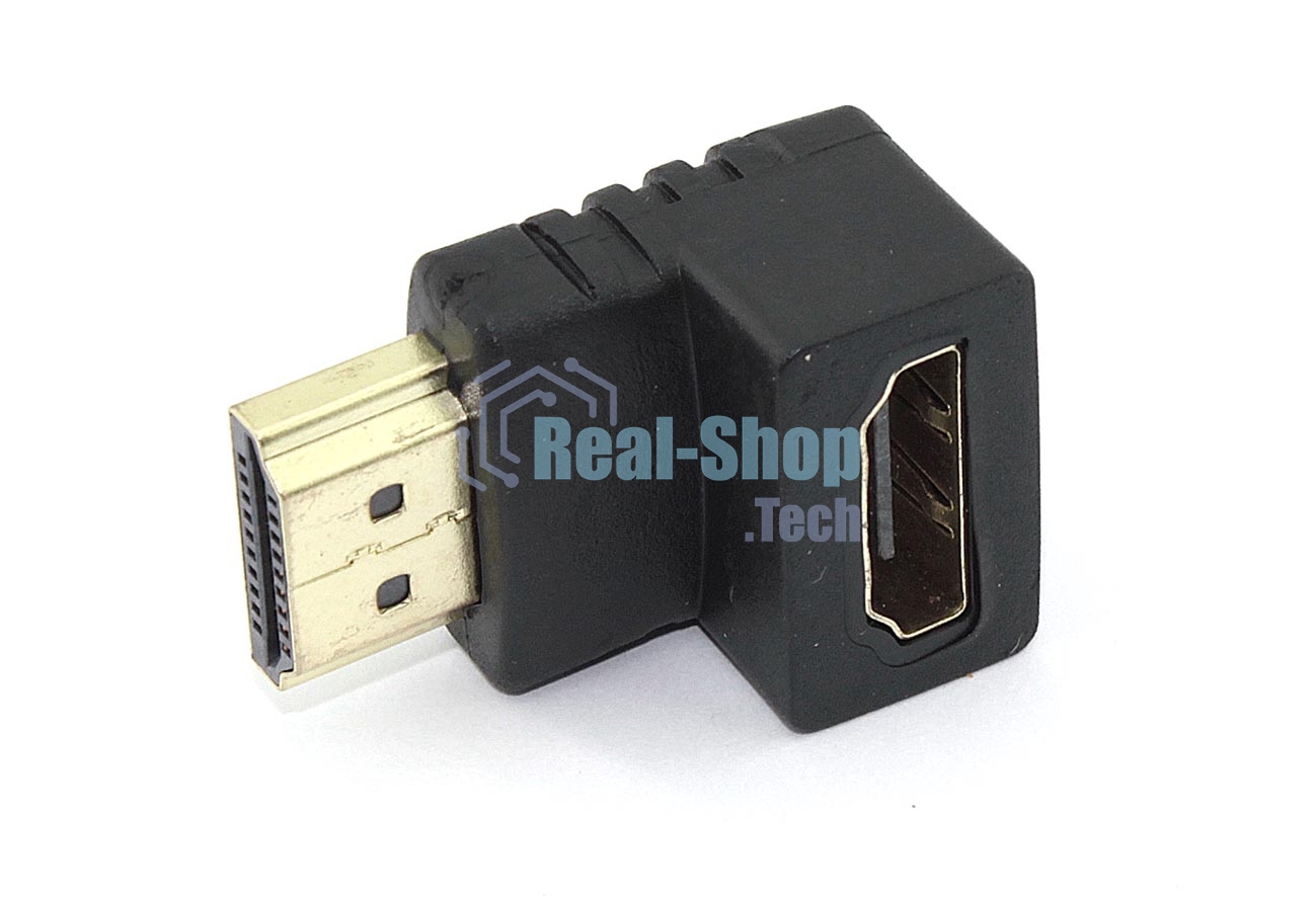 Удлинитель HDMI папа-мама угловой вниз