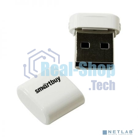 Флешка USB Smartbuy LARA white (SB64GbLARA-W), 64Gb, USB 2.0, R/W 15/5, белый