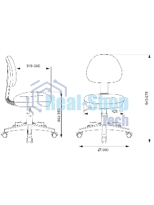 Кресло детское Бюрократ KD-3, на колесиках, ткань, розовый