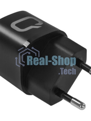 Сетевое зарядное устройство Qumo Energy GaN Mini PD 30W (Charger 0072), два порта: Type-C PD + USB-A QC3.0, черный