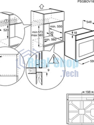 Встраиваемая электрическая духовка Electrolux EOF4P56X