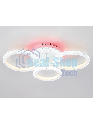 Потолочный светодиодный светильник FA9524/2+2 WH белый 92W 6400K/3000K+RGB 560*370*110 (ПДУ РАДИО 2.4G)
