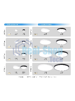 Потолочный светодиодный светильник Ambrella light FV5528 WH белый LED 45W 4200K D400*58 (Без ПДУ)
