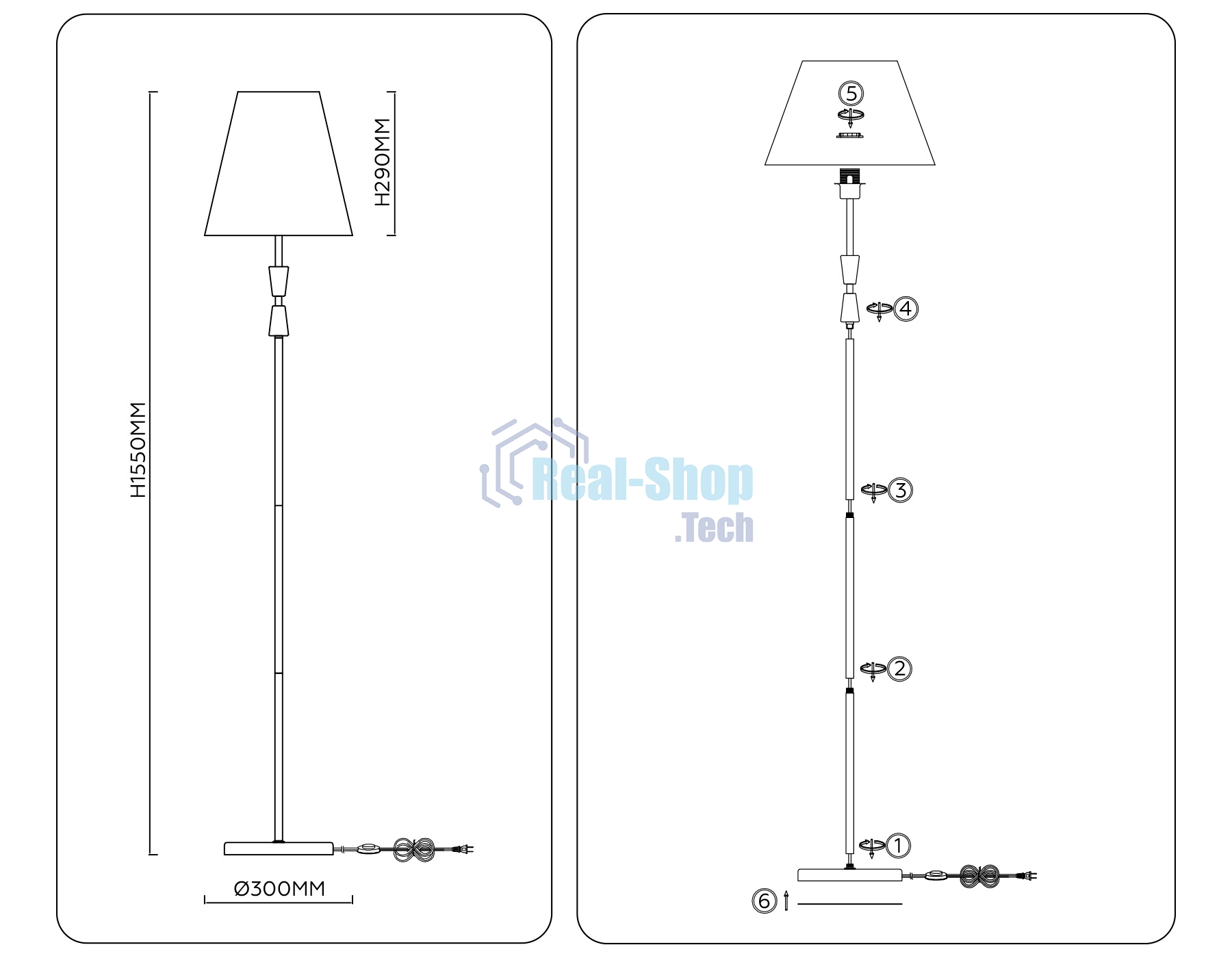Светильник Ambrella light LH75059 BS/GN латунь/зеленый E27 max 60W D300*1550