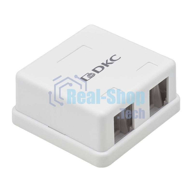 Розетка универсальная DKC RNW2WH 2 порта для модулей Keystone (для модулей форм-фактора A10)