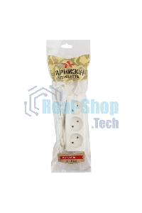 Удлинитель Гарнизон EL-NL3-W-2, 3 розетки допустимый ток 10А, длина 2 м.