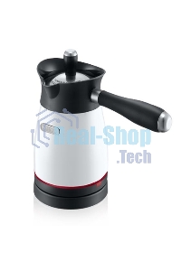 Электрическая турка Centek CT-1080 W (белый) 0.5л, 1000Вт, нерж.сталь, съемная мягкая ручка, крышка