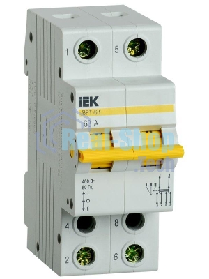 Выключатель-разъединитель трехпозиционный Iek MPR10-2-063 ВРТ-63 2P 63А
