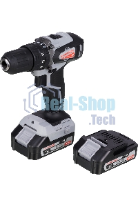 Дрель-шуруповерт аккумуляторная ИНТЕРСКОЛ ДАУ-13/18ВК, Аккумуляторный, 18В, 2 АКБ, Ударный, Кейс