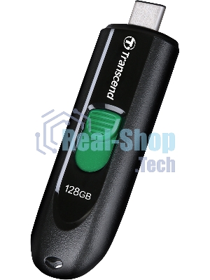 Флешка USB Transcend JetFlash 790C (TS128GJF790C), 128Gb, USB 3.2, R/W 90/60, черный/зеленый