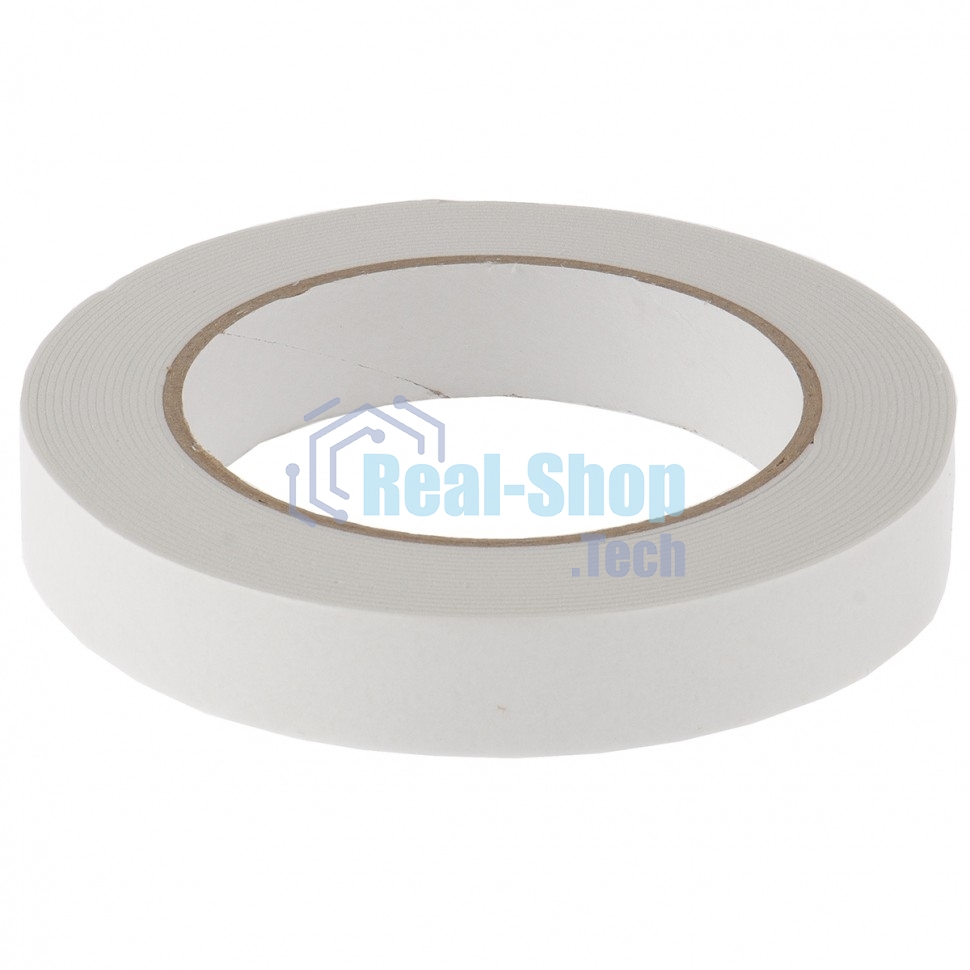 Лента клейкая Matrix на вспененной основе, двусторонняя, белая, 19 мм х 5 м