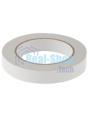 Лента клейкая Matrix на вспененной основе, двусторонняя, белая, 19 мм х 5 м