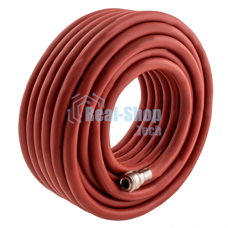 Шланг STELS 57023пневматический резиновый 10x16мм 24 бар армированный быстросъемное соединение 20м