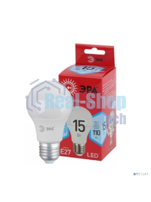 Лампа светодиодная ЭРА A60-15W-840-E27 R (диод груша 15Вт нейт E27) (10/100/1500)