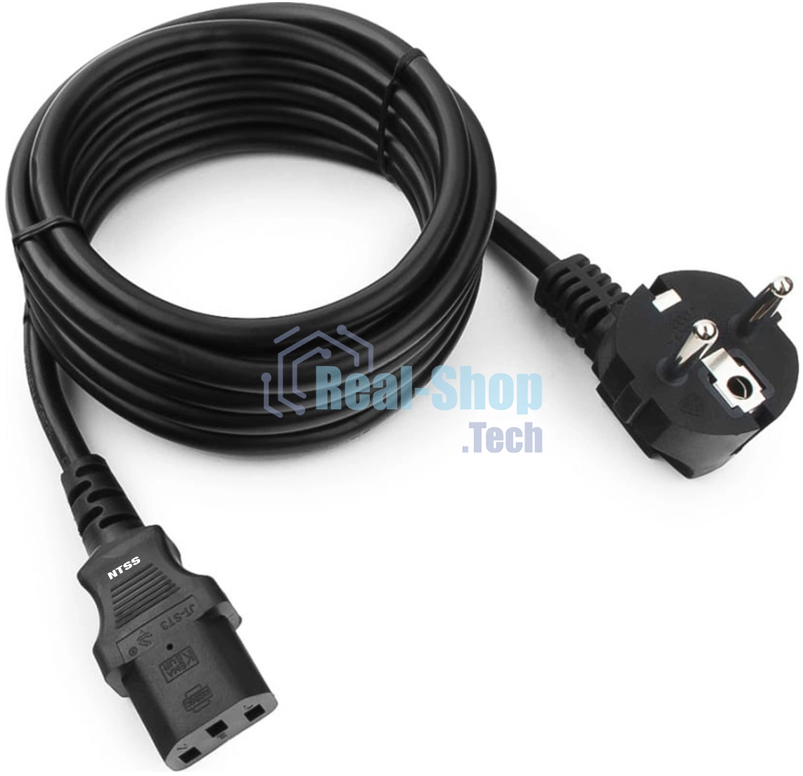 Шнур питания NTSS NTSS-PC13773 C13-Schuko проводник.:3x1мм2 3м 220В 10А черный