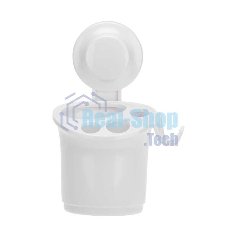 Стакан для зубных щеток и пасты HALSA HLS-F-113W на вакуумной присоске