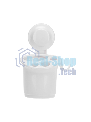 Стакан для зубных щеток и пасты HALSA HLS-F-113W на вакуумной присоске