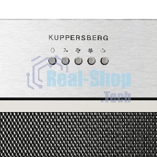 Встраиваемая вытяжка Kuppersberg INPUSH 60 X, High-Tech, 60 см, механическое управление, обратный клапан, 3 скорости, 780 м3/ч, периметральное всасывание, угольный фильтр KF-SC 2 (опция), уровень шума 62 дБ, нержавеющая сталь