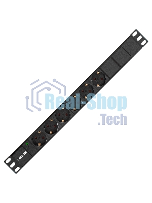 Блок розеток горизонтальный ExeGate ServerPro PDU-19H602 Al-6S-EU2, 19