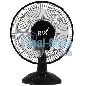 Вентилятор Rix RDF-2200W черный, настольный, 30 Вт, 2 скорости, 22 см