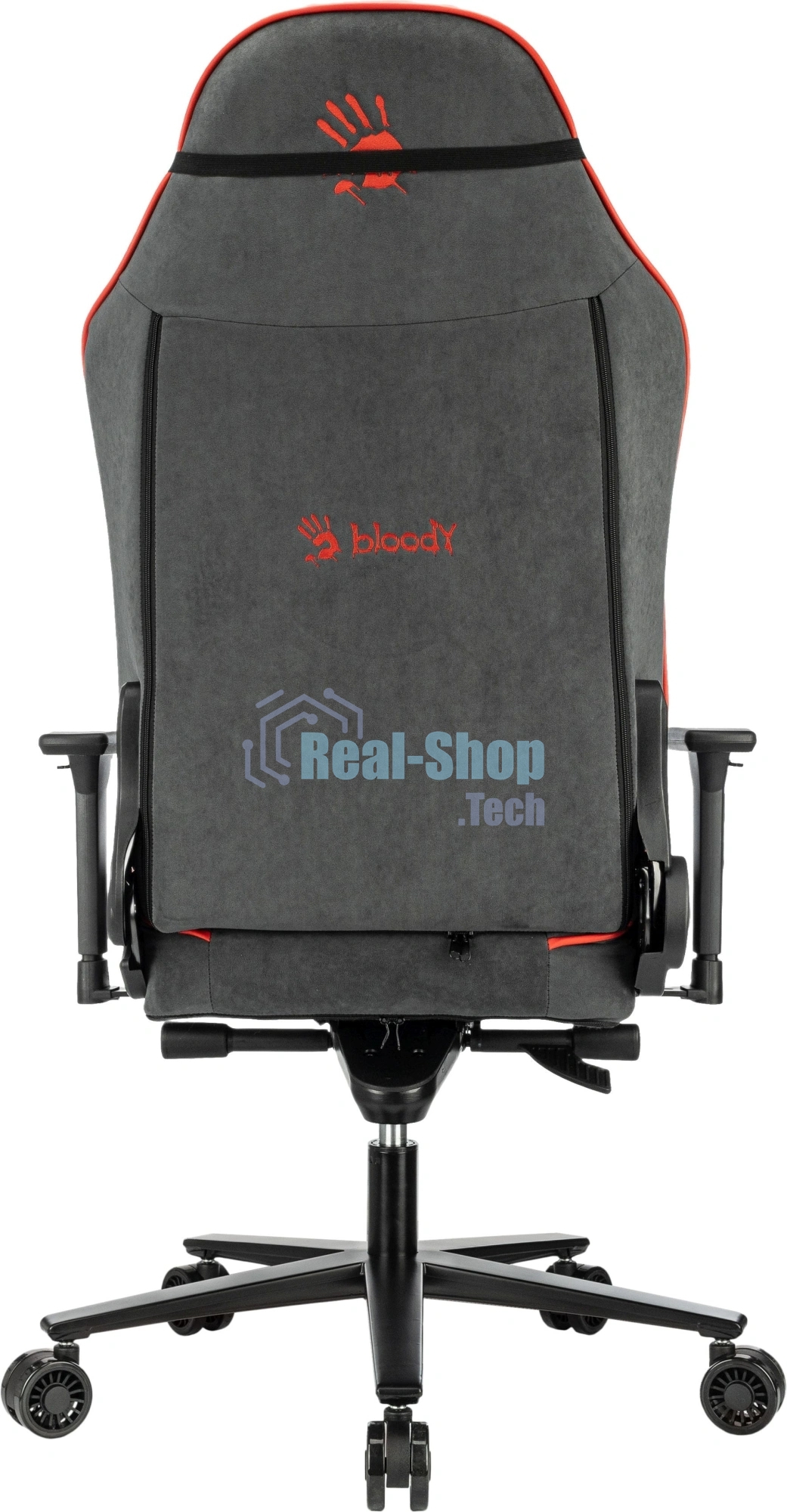 Кресло игровое A4Tech Bloody GC-680 серый/черный искусственная замша с подголов. крестов. металл
