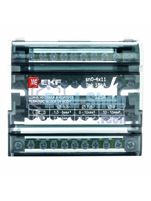Шина нулевая в корпусе 4х11 EKF sn0-4x11