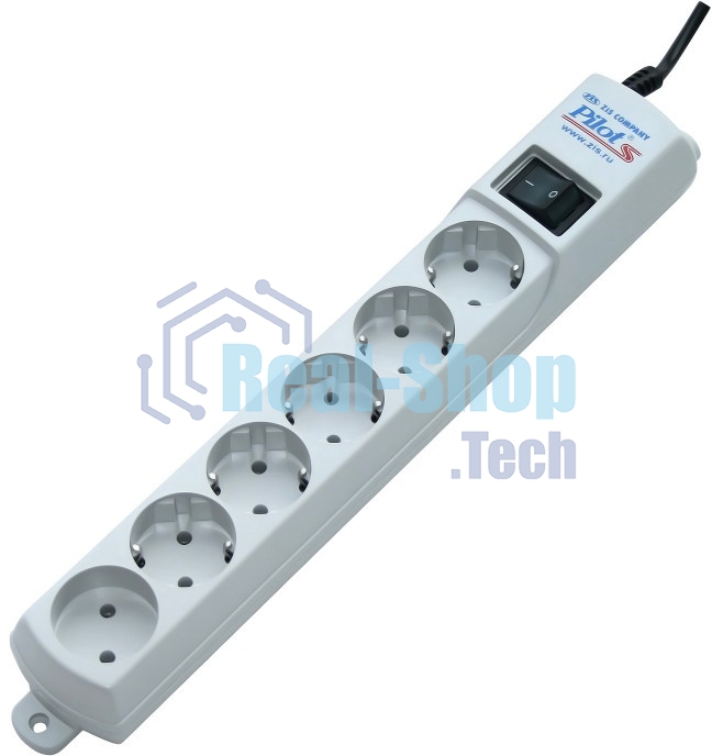 Сетевой фильтр Pilot S 5 м (6 розеток) белый (коробка)