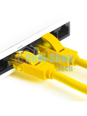 Патч-корд Greenconnect UTP прямой ethernet 0.5m cat.5е, RJ45, литой (Желтый) (GCR-LNC02-0.5m)