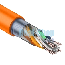 Кабель витая пара Rexant F/UTP, категория 6, 4 x 2 x 0,57 мм, LSZH нг(А)-HF, внутренний, оранжевый, 305м