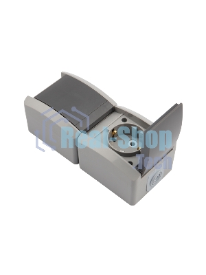 Блок из 2 розеток вертикальный Kranz INDUSTRIAL открытой установки с заземлением, IP54 серый