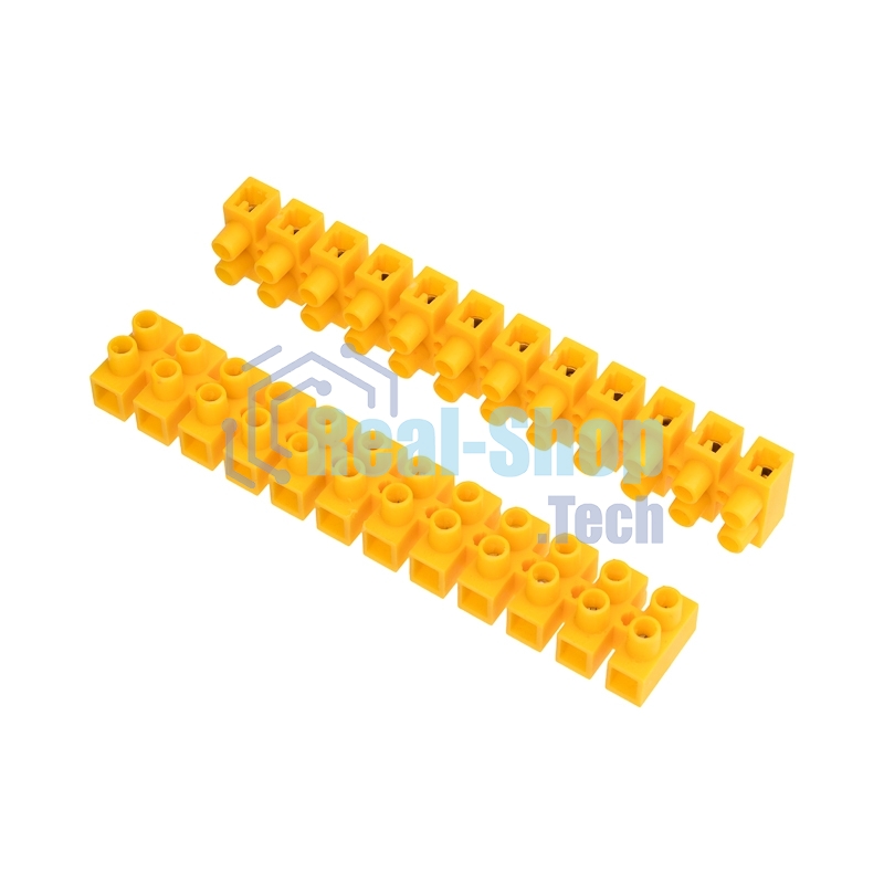 Клеммная винтовая колодка Rexant KВ-10 4-10, ток 10 A, полиэтилен желтый (10 шт./уп.)