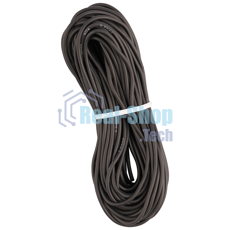 Провод автомобильный ПГВА/ПВАМ Rexant 1х0,50 мм, черный, мини-бухта 10 м