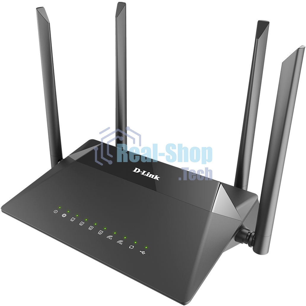 Беспроводной двухдиапазонный гигабитный маршрутизатор D-Link DIR-853/URU/R3A AC1300 Wave 2 с поддержкой технологии MU-MIMO, 3G/LTE и USB-портом 3.0