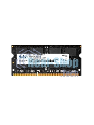 Оперативная память NETAC Basic, DDR3L, 8GB (1x8GB), 1600MHz, CL11, SO-DIMM